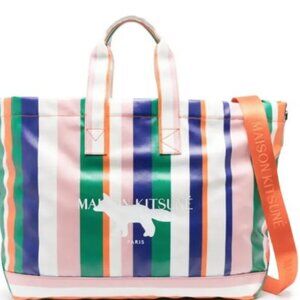 MAISON KITSUNE  Multicolor Stripes Tote